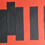 paper study black paper with vertical cuts