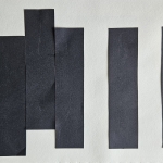 paper study black paper with vertical cuts 2