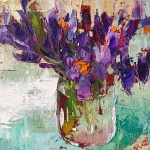 Still Life with purple crocuses No. 55