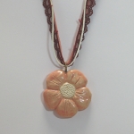 bloemencollier roze