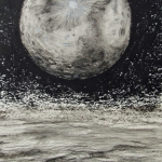 Grote Maan boven nachtelijke zee