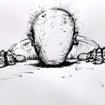 Met het hoofd op tafel