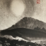 Landschap bij maanlicht