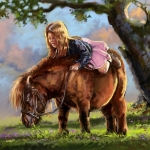 Meisje op paard