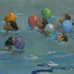 Zwembad met balonnen