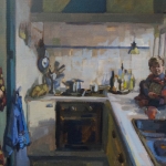 Portret in keuken Westzaan