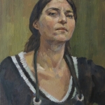 Zelfportret met witte kraag