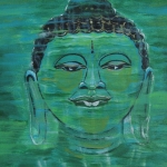 Waterboeddha in groen