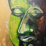 Boeddha in groen en goud