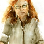 zelfportretje in aquarel 2011
