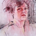 Zelfportret in pastel 1985