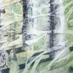 Slierten in het bos.