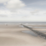 Alleen op het strand