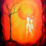 Dans bij ondergaande zon