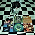 Cuddle the dog and his vinyl collection 29