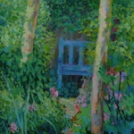 Bankje in tuin