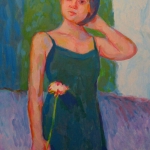 Meisje met bloem