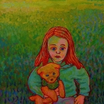 Ver van huis/Meisje met knuffel