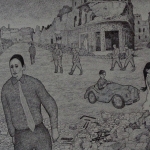 The boy in the pedal car