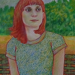 Jonge vrouw in het park