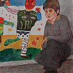 Trots op zijn kunstwerk