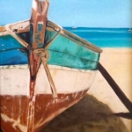 bootje op het strand