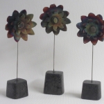 Bloemen raku-kopermat