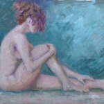 Zittend naakt III