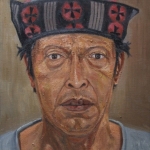 zelfportret met vilten muts