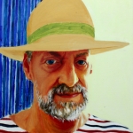 selfportrait trying on Gergo's hat