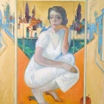 Girl in the white frame