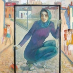 Girl in the black frame