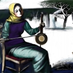 The girl with a kaman