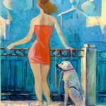 Girl with dog