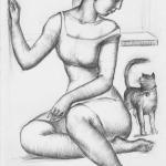 Girl with a cat