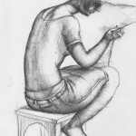 Reading the newspaper