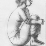 A sitting girl-3 