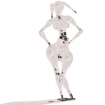 woman (designed out of lamps).