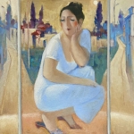 Girl in the white frame