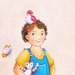 Nena met haar vogeltje