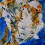 serie abstract gezicht blauw