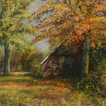 Boerenschuur in de herfst