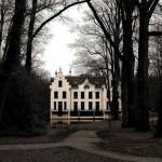 Uitzicht op Staverden in sepia