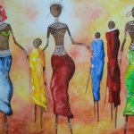 Groep in Afrikaanse sfeer.