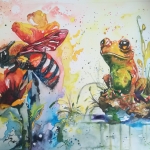 De bij en de kikker.