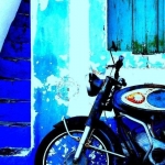 Moped Azul