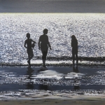 Backlighting on the surf.