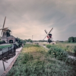 Oud-Zuilen, de molens van de Polders Westboek (l) en Buitenweg (r)