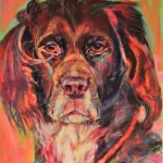 Hond, portret kleine Münsterländer - Heidewachtel, hondenschilderij
