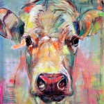 Koe portret 'Sweet lady Jane' koeienschilderij